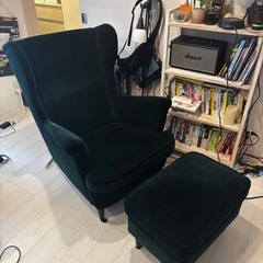 【IKEA/チェアー】STRANDMON ストランドモン　足置き付きの画像
