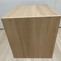 キューブボックス　木目　木製の画像
