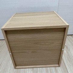 キューブボックス　木目　木製の画像