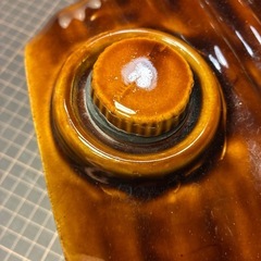 湯たんぽ　陶磁器　茶色　飴色　の画像