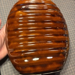 湯たんぽ　陶磁器　茶色　飴色　の画像