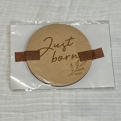 ジャストボーン　100日祝い　お食い初め　ハーフバースデー　フォトグッズ　木製レターバナー　ウールレターの画像