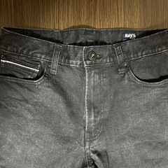 メンズ デニムパンツ71㎝ ブラック ジーンズの画像