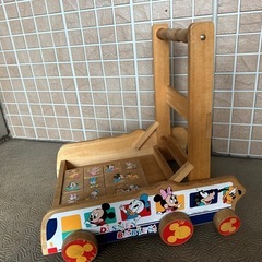 木製　歩行器　ディズニー　　の画像