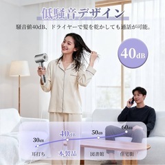 【新品未使用】ヘアドライヤー 髪質改善 マイナスイオン 速乾の画像