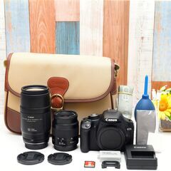 【全国送料無料】 Canon EOS Kiss X3✨ カメラバッグ付き✨ スマホ転送OK✨超軽量 望遠レンズセット ✨ 届いたらすぐに使えます✨ キヤノン キャノンの画像