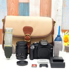 【全国送料無料】 Canon EOS Kiss X3✨ カメラバッグ付き✨ スマホ転送OK✨レンズセット ✨ 届いたらすぐに使えます✨ キヤノン キャノンの画像