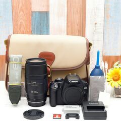 【全国送料無料】 Canon EOS Kiss X3✨ カメラバッグ付き✨ スマホ転送OK✨超軽量 望遠レンズセット ✨ 届いたらすぐに使えます✨ キヤノン キャノンの画像