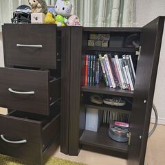 ダークブラウンのシェルフ2個セットあげますの画像
