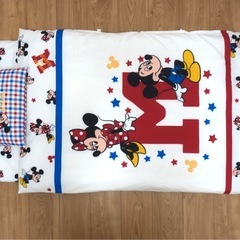 【新品未使用品】お昼寝布団7点セット 保育園 布団セット ディズニー ミッキー&ミニーの画像