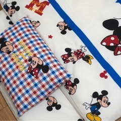 【新品未使用品】お昼寝布団7点セット 保育園 布団セット ディズニー ミッキー&ミニーの画像