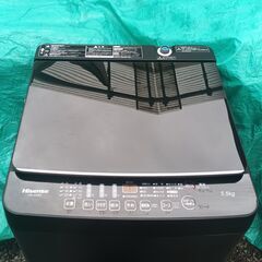 ★美品!!お届け可‼★ Hisense ハイセンス 5.5㎏ 全自動洗濯機 HW-G55EKの画像