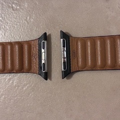 アップルウォッチ　Apple Watch バンド【純正品】レザー 黒の画像