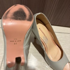 グレー オープントゥ ハイヒール 23センチの画像