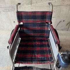 【中古】札幌 引取歓迎 電動 車椅子 NICK YAMAHA 介護用品 アルミ製 折りたたみ 【札TB01】の画像