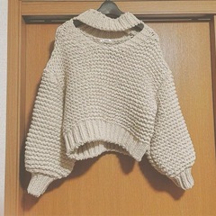 MURUA  チョーカーモールニット ベージュの画像