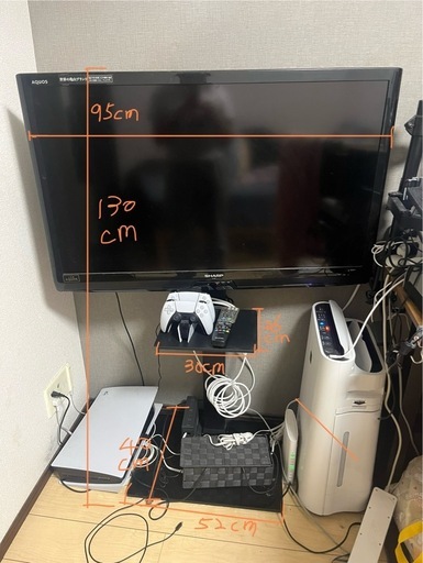 AQUOSテレビ(LC-40V5)+テレビスタンド