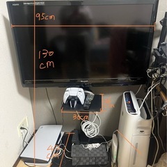 AQUOSテレビ(LC-40V5)+テレビスタンドの画像