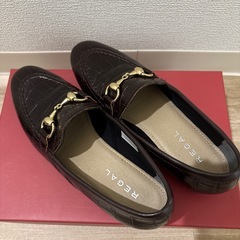 REGAL ブラウン クロコダイル型押し ローファー の画像