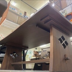 【愛品館 江戸川店 】ベンチダイニングテーブル4点セット 飛騨清見工房の画像