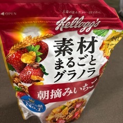 新品未開封 ケロッグ 素材まるごとグラノラ 朝摘みいちご 430gの画像