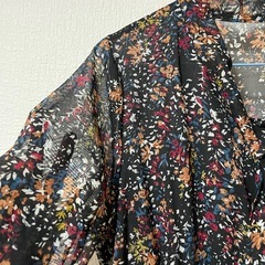 花柄シースルーワンピースの画像