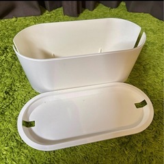 IKEA  ROMMA ロマ ケーブルマネジメントボックス ふた付き（ホワイト）の画像