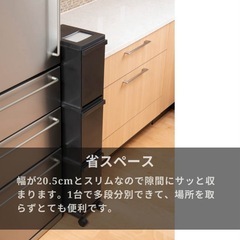 ゴミ箱　物入れ　スリム　幅20cmの画像