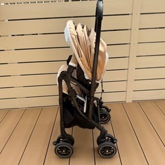 【取引中】combi美品AB兼用ベビーカー　水色ドット🩵メチャカル ハンディ オート4キャス エッグショックの画像