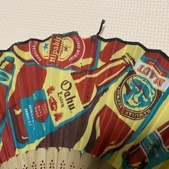 ※お譲り先決定※【無料で差し上げます】今はなきオーサムストアのビール柄扇子/一部壊れの画像