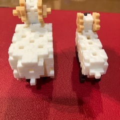 羊の親子　　ブロック玩具の画像