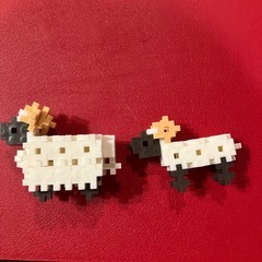 羊の親子　　ブロック玩具の画像