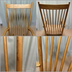 レア美品⭐️1978年製オリジナル Hans.J.Wegner FDB社 刻印有! 名作 J-16ロッキングチェア ハンス・J・ウェグナー デンマーク製 北欧ビンテージ家具の画像