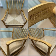 レア美品⭐️1978年製オリジナル Hans.J.Wegner FDB社 刻印有! 名作 J-16ロッキングチェア ハンス・J・ウェグナー デンマーク製 北欧ビンテージ家具の画像