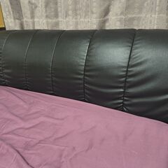 合皮ローベッド(セミダブル)あげます (マットレスも同時出品中)の画像