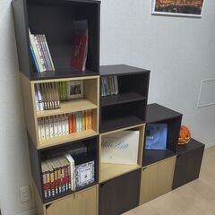 おしゃれラック風の木目カラーボックス 2色10個セットあげますの画像