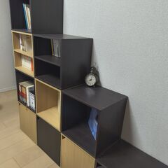 おしゃれラック風の木目カラーボックス 2色10個セットあげますの画像
