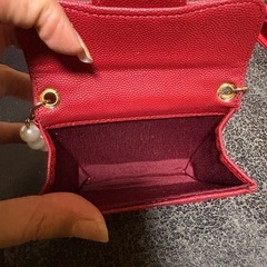 CHANEL シャネル ワインレッド  ミニポーチ の画像