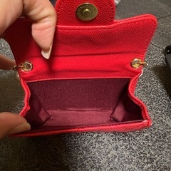 CHANEL シャネル レッド ミニポーチの画像
