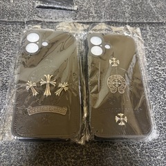 iPhone16 ケース chromeHEARTS クロムハーツ ブラック 2点セットの画像