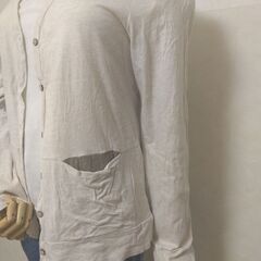 カーディガン　アッシュグレー　レディースの画像