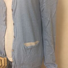カーディガン　ブルー　レディースの画像