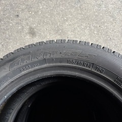 中古タイヤ　スタッドレス4本　TOYO　155/65/14の画像