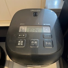 電子レンジ、トースター、ケトル、炊飯器　ブラック4点セットの画像