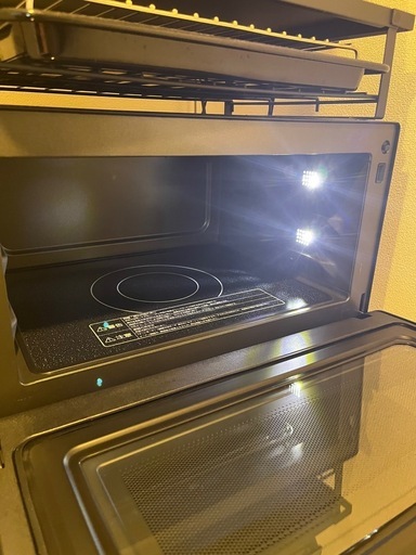 電子レンジ、トースター、ケトル、炊飯器　ブラック4点セット