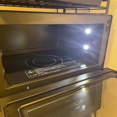 電子レンジ、トースター、ケトル、炊飯器　ブラック4点セットの画像