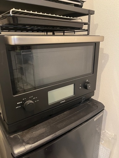 電子レンジ、トースター、ケトル、炊飯器　ブラック4点セット