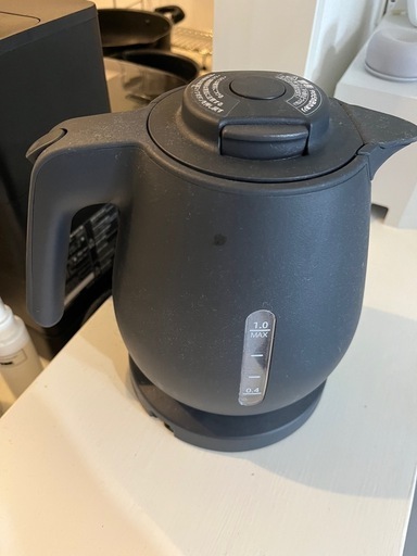 電子レンジ、トースター、ケトル、炊飯器　ブラック4点セット