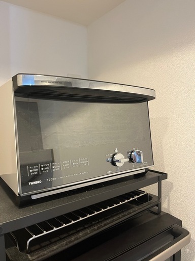 電子レンジ、トースター、ケトル、炊飯器　ブラック4点セット