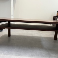 無印良品　木製ローテーブル　ウォールナット材の画像